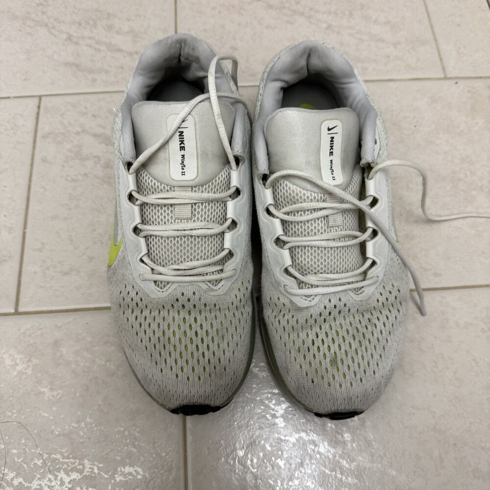Nike Women 7.5 Air Winflo 11 Summit Jade Cyber White Athletic Shoe Mesh Cushion - Picture 5 of 7
